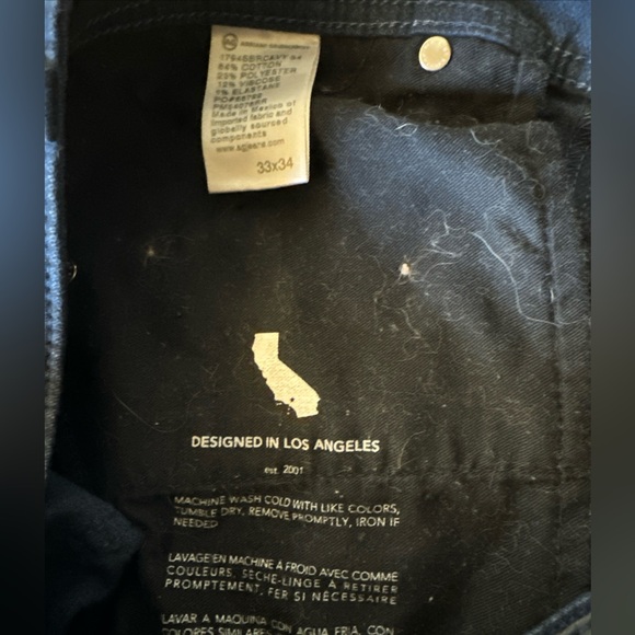 AG ADRIANO GOLDSCHMIED Slim Straight Jeans, Everett Style 33x34 - Picture 7 of 7
